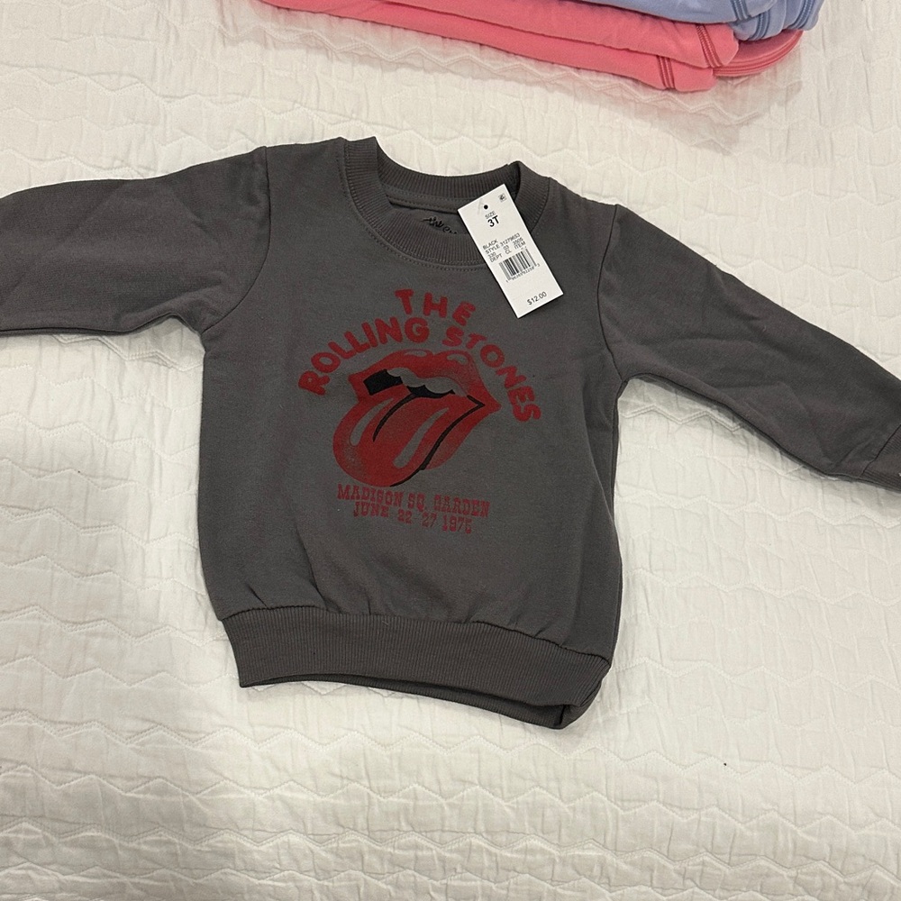 Rolling Stones Gray Sweatshirt- 3T - NWT!